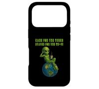 Custodia per iPhone 17 Pro Divertente alieno Vibing on Earth UFO Meme Uomini Donne Bambini