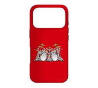 Custodia per iPhone 17 Pro divertente, batteri, batteria, set, cartone animato, illustrazione