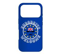 Custodia per iPhone 17 Pro Divertente Blu Giallo Unione Europea Rifugiati Brexit