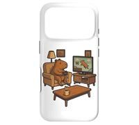 Custodia per iPhone 17 Pro Divertente Capybara Gamer Meme Accogliente Animale Gioco Scherzo Retro Gioco