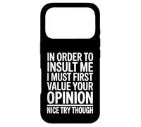 Custodia per iPhone 17 Pro Divertente citazione sarcastica I Must Care What You Think