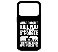 Custodia per iPhone 17 Pro Divertente cosa non ti uccide tranne gli orsi scherzo