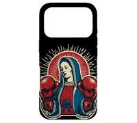 Custodia per iPhone 17 Pro Divertente costume da Ave Maria con guantoni da boxe