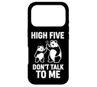 Custodia per iPhone 17 Pro Divertente design con panda High Five Don't Talk To Me