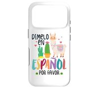 Custodia per iPhone 17 Pro Divertente Detto Dimelo En Español Por Favor Insegnante Llama Amore