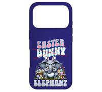 Custodia per iPhone 17 Pro Divertente elefante pasquale con orecchie da coniglio Pasqua