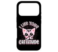 Custodia per iPhone 17 Pro Divertente gatto "I Like Your Cattitude", idea regalo