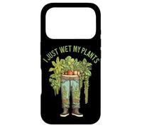 Custodia per iPhone 17 Pro Divertente giardiniere floreale gioco di parole Just Wet My Plants Giardinaggio