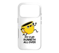 Custodia per iPhone 17 Pro Divertente gioco di parole biblico My Cup Runneth All Over