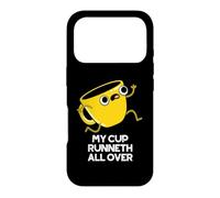 Custodia per iPhone 17 Pro Divertente gioco di parole biblico My Cup Runneth All Over