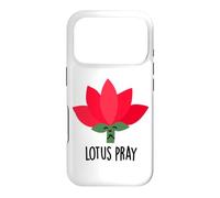 Custodia per iPhone 17 Pro Divertente gioco di parole con fiori Lotus Pray