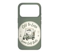 Custodia per iPhone 17 Pro Divertente golf cart golfista Fore Fun alcune palline da golf
