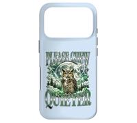 Custodia per iPhone 17 Pro Divertente gufo scontroso per favore mastica silenziosa luna Bootleg