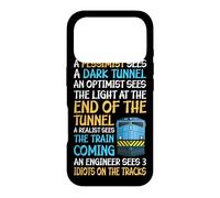 Custodia per iPhone 17 Pro Divertente guida ai treni - 3 idioti sui binari