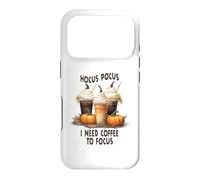 Custodia per iPhone 17 Pro Divertente Halloween Hocus Pocus I Need Coffee To Focus Barista
