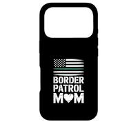 Custodia per iPhone 17 Pro Divertente mamma della pattuglia di frontiera che dice il cuore della bandiera americana