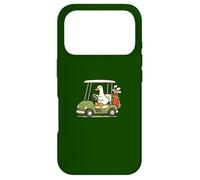 Custodia per iPhone 17 Pro Divertente Oca Golfer Guida Golf Cart Humor Design