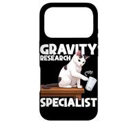 Custodia per iPhone 17 Pro Divertente specialista di ricerca sulla gravità del gatto amante dei gatti proprietario di gattini