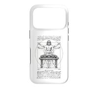 Custodia per iPhone 17 Pro DJ Giradischi Vitruviano Uomo Leonardo Da Vinci Club Music