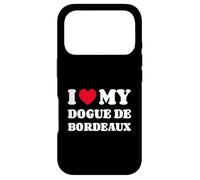Custodia per iPhone 17 Pro Dogues de Bordeaux I Love My Dogue de Bordeaux Cane Cuore