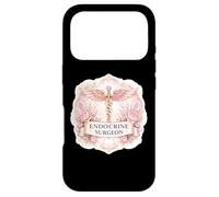 Custodia per iPhone 17 Pro Donna Chirurgo Endocrino Caduceo Distintivo Endocrinologia Floreale