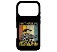 Custodia per iPhone 17 Pro Don't Make Me Drop Train Lovers Travel Station Railroad