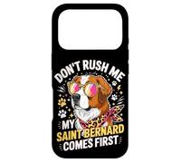 Custodia per iPhone 17 Pro Don't Rush Me My Saint Bernard Comes First