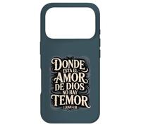 Custodia per iPhone 17 Pro Dove è l'amore di Dio, la paura non ha posto Juan 4:18 Versetto della Bibbia