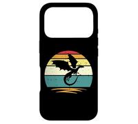 Custodia per iPhone 17 Pro Drago volante Silhouette Tramonto Retro Western Uomini Donne Bambini
