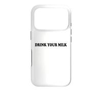 Custodia per iPhone 17 Pro Drink Your Milk Sign I Love Milk I Like It Raw Funny Milk