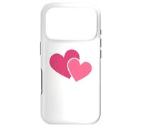 Custodia per iPhone 17 Pro Due Cuori Retro Rosa