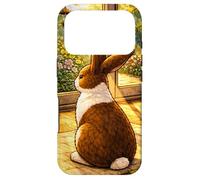 Custodia per iPhone 17 Pro Dutchie Bunny seduto dentro mentre guarda fuori