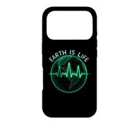 Custodia per iPhone 17 Pro Earth Is Life Planet Day Globe Heartbeat Elettrocardiogramma