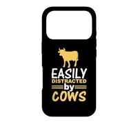 Custodia per iPhone 17 Pro Easily Distracted By Cows Funny Cow Lover Animal Lovers