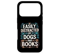 Custodia per iPhone 17 Pro Easily Distracted by Dogs And Books Funny Pet Lover Joke Men