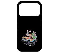 Custodia per iPhone 17 Pro Easter Bunny e T-Rex Monster Truck Funny Boys Digger