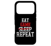 Custodia per iPhone 17 Pro Eat Game NO SLEEP Ripeti la sessione di gioco estesa LAN Gamer