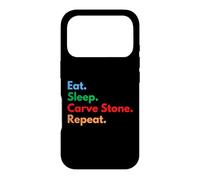 Custodia per iPhone 17 Pro Eat Sleep Carve Stone Repeat per intagliatori di pietre e amanti