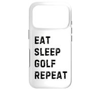 Custodia per iPhone 17 Pro Eat Sleep Golf Repeat: Funny Design for Avid Golfers