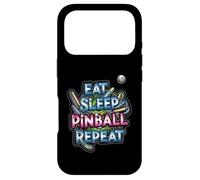 Custodia per iPhone 17 Pro Eat Sleep Pinball Repeat Arcade Gaming Fan Design