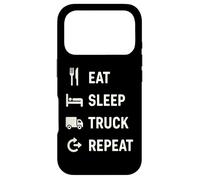 Custodia per iPhone 17 Pro Eat Sleep Truck Repeat per gli operatori del veicolo