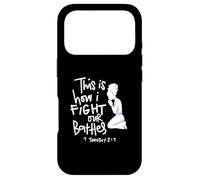 Custodia per iPhone 17 Pro Ecco come combatto le mie battaglie - Guerriero di preghiera di intercessione