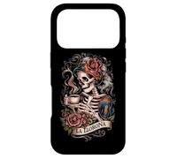 Custodia per iPhone 17 Pro Elegante La Llorona Floral Skeleton Art