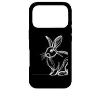 Custodia per iPhone 17 Pro Elegante Line Art Disegno Semplice Opera D'arte Rabbino Fiammingo Gigante