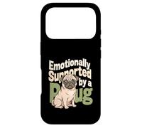 Custodia per iPhone 17 Pro Emotivamente supportato da un carlino carino cane umorismo