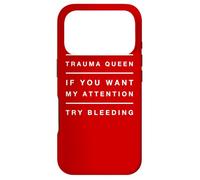 Custodia per iPhone 17 Pro EMT Funny Women/Trauma Queen Quote/Paramedico dicendo