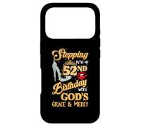 Custodia per iPhone 17 Pro Entrando nel mio 52° compleanno con la grazia di Dio misericordia 52