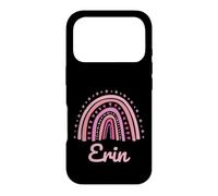Custodia per iPhone 17 Pro Erin Nome Personalizzato Divertente Donne Rosa Arcobaleno Erin