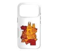 Custodia per iPhone 17 Pro España Spagna Mappa Luoghi d'interesse Sagrada Familia Graphic Design