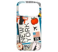 Custodia per iPhone 17 Pro Etichetta dei biglietti aerei per la destinazione JFK New York